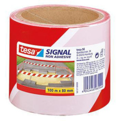 tesa Absperrband Signal 58137 00000 80mmx100m rot weiß
