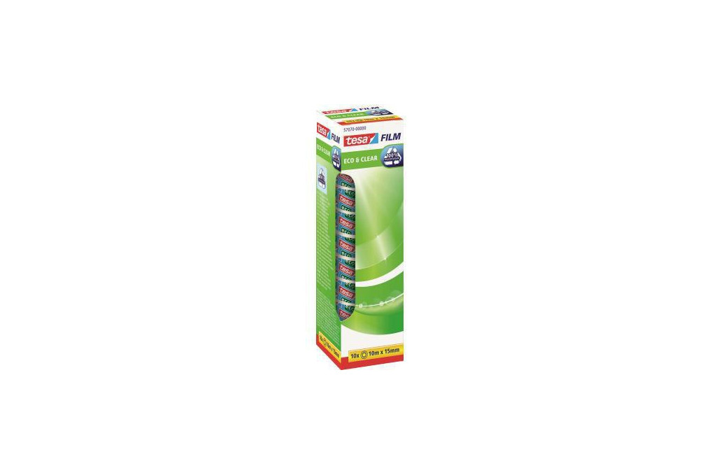 tesa Klebefilm tesafilm Eco & Clear 57070 00000 15mmx10m 10 St. Pack. tesa Klebefilm tesafilm Eco & Clear 57070 00000 15mmx10m 10 St. Pack.