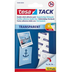 tesa Klebepad Tack 59408 00000 10x10mm transparent 72 St. Pack.