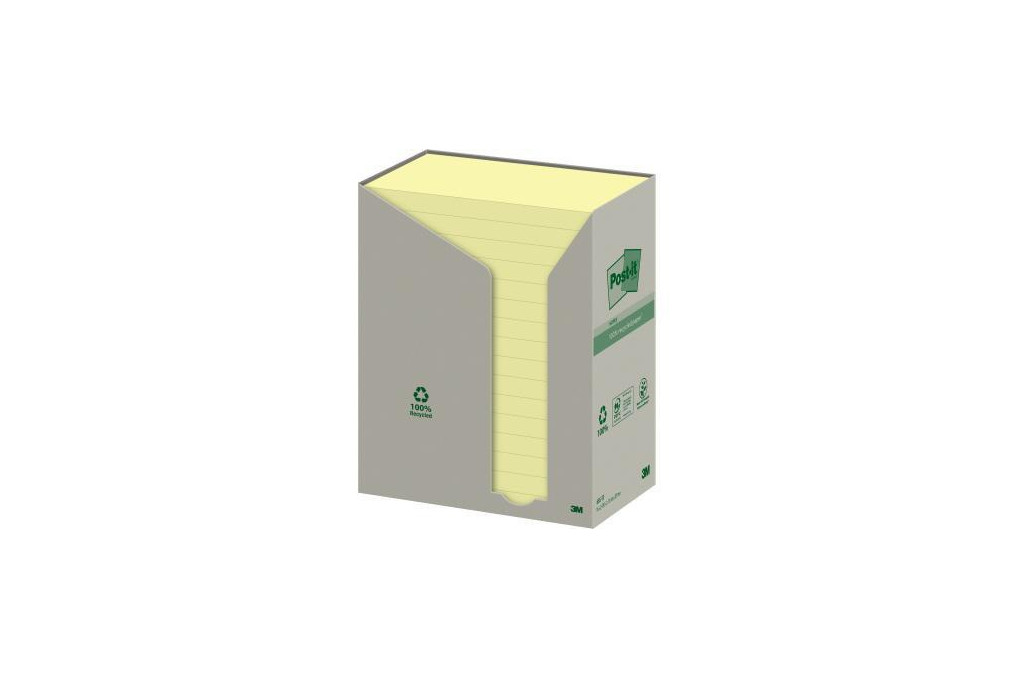 Post it Haftnotiz Recycling Notes 655 1T 127x76mm ge 16St