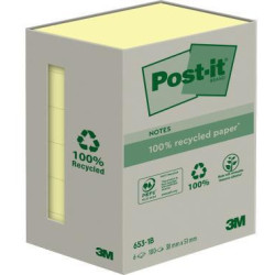 Post it Haftnotiz Recycling Notes 653 1B 51x38mm ge 6St Post it Haftnotiz Recycling Notes 653 1B 51x38mm ge 6St
