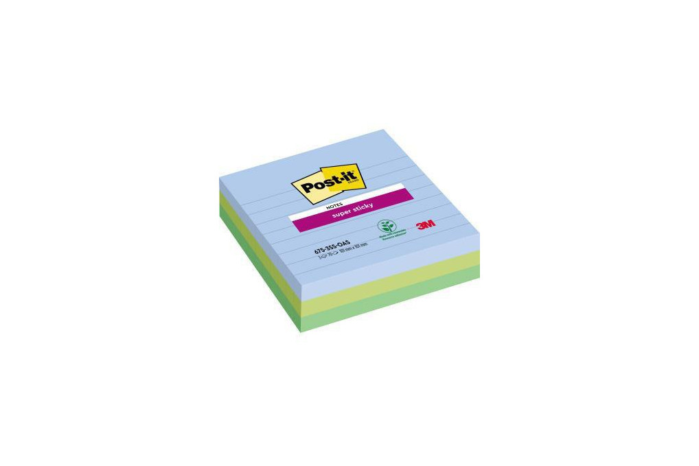 Post it Haftnotiz Super Sticky 675 3SS OAS sortiert liniert 3 St.