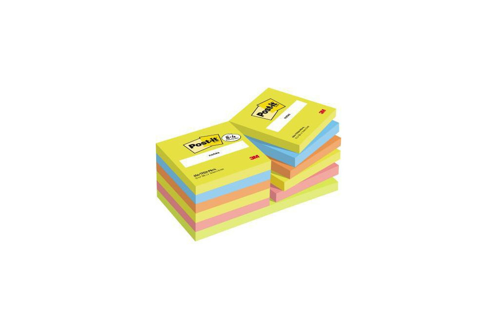 Post it Haftnotiz 654 TFEN P8 4 76x76mm 90Bl sort 12St