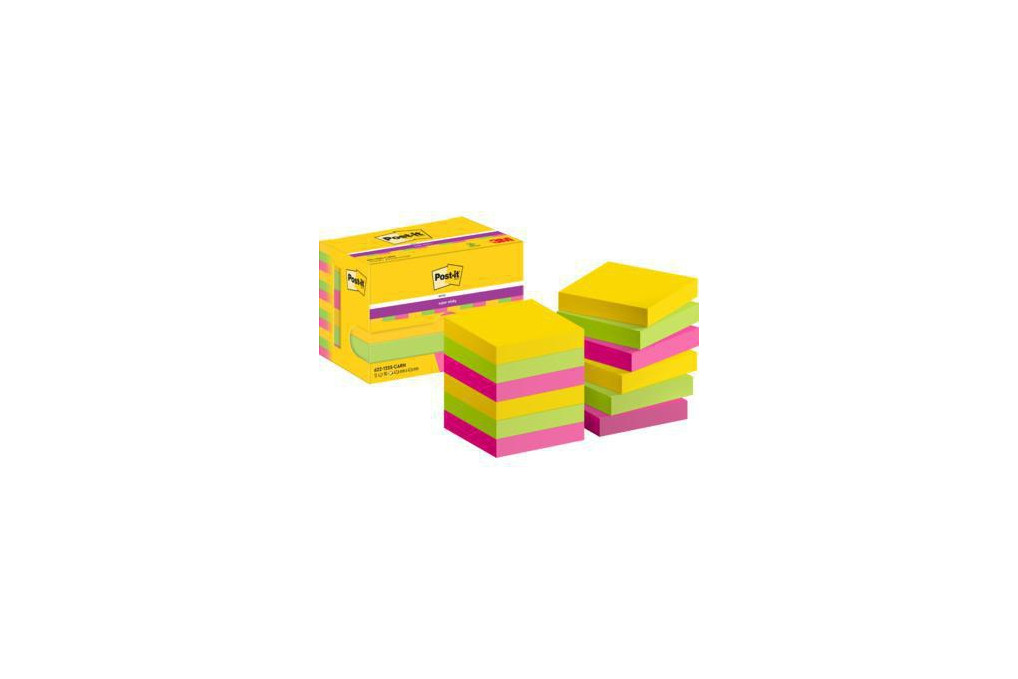 Post it Haftnotiz 622 12SS CARN 47,6x47,6mm 90Bl sort 12St