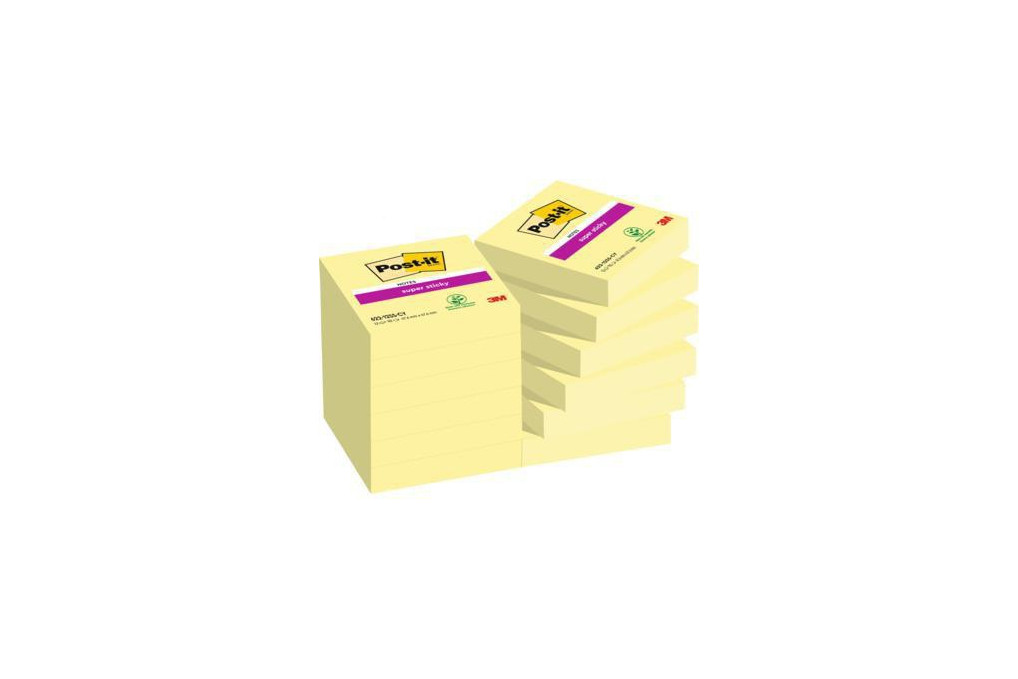Post it Haftnotiz 622 12SSCY 47,6x47,6mm 90Bl ge 12St
