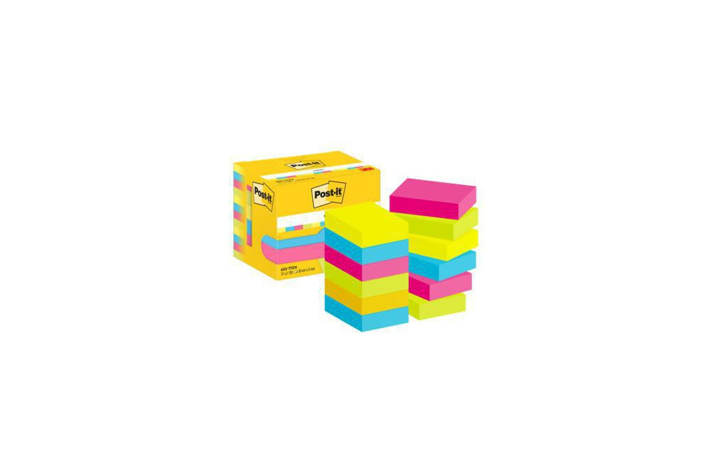 Post it Haftnotiz 653 TFEN 38x51mm 100Bl farbig 12 St. Pack.