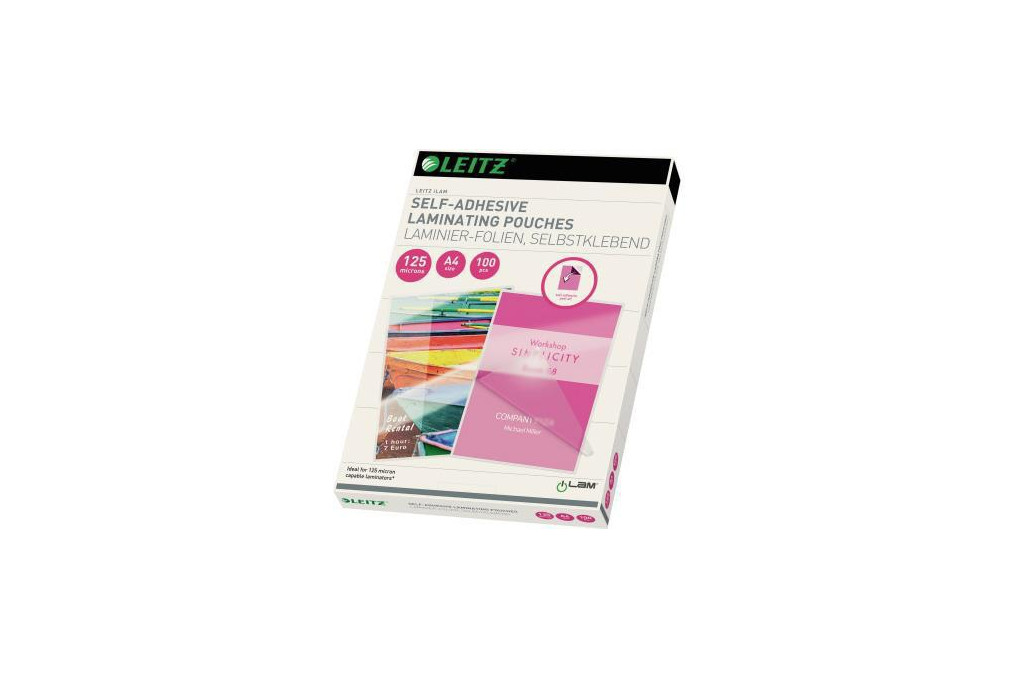 Leitz Folientasche 16925 DIN A4 125mic selbstkl. EVA 100 St. Pack.