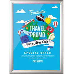 Bi office Wandprospekthalter VT720415370 A4 Klapprahmen silber