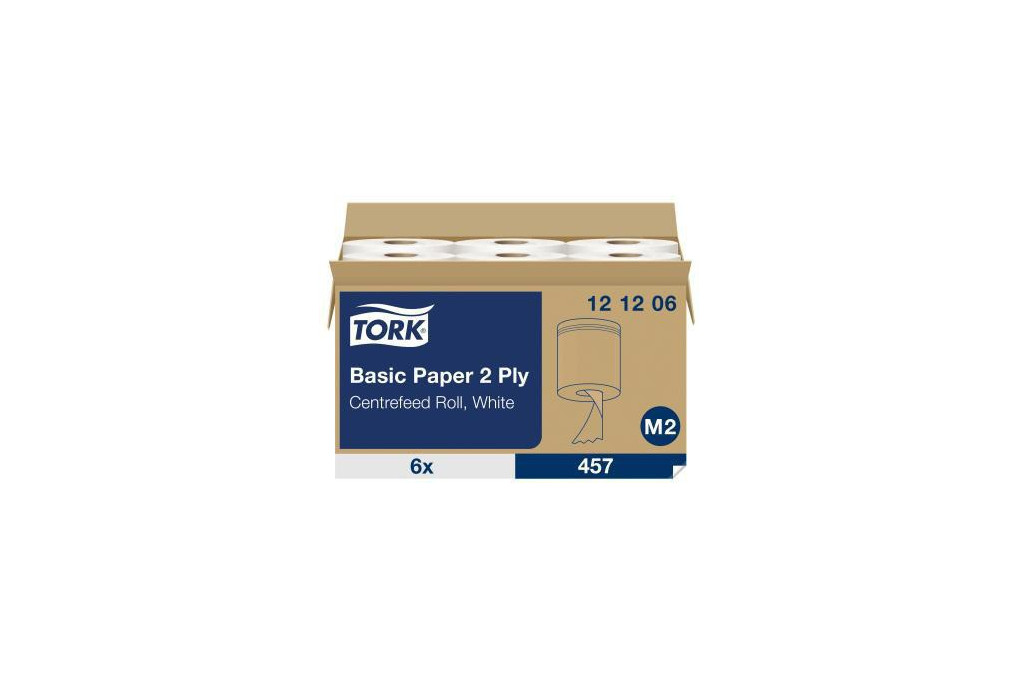 Tork Handtuchrolle M2 121206 160mx20cm 2lagig ws 6 Rl. Pack