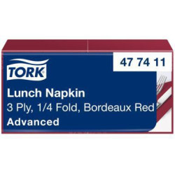 Tork Serviette 477411 33x33cm 3lg. 1 4 Falz bordeaux 150 St. Pack.