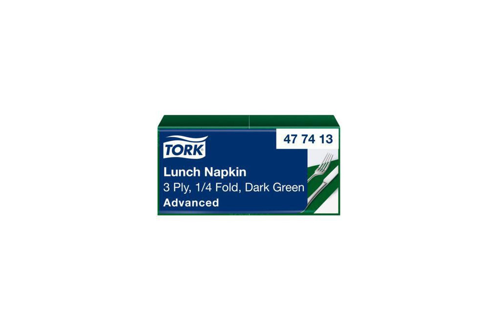 Tork Serviette 477413 33x33cm 3lg. 1 4 Falz dunkelgrün 150 St. Pack.