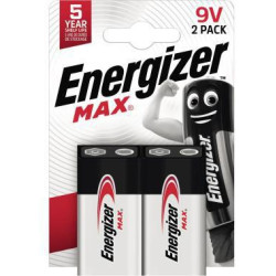 Energizer Batterie Max Alkaline 9V E Block 6LR61 2 St. Pack. Energizer Batterie Max Alkaline 9V E Block 6LR61 2 St. Pack.