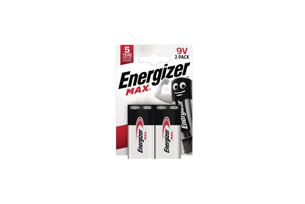 Energizer Batterie Max Alkaline 9V E Block 6LR61 2 St. Pack. Energizer Batterie Max Alkaline 9V E Block 6LR61 2 St. Pack.
