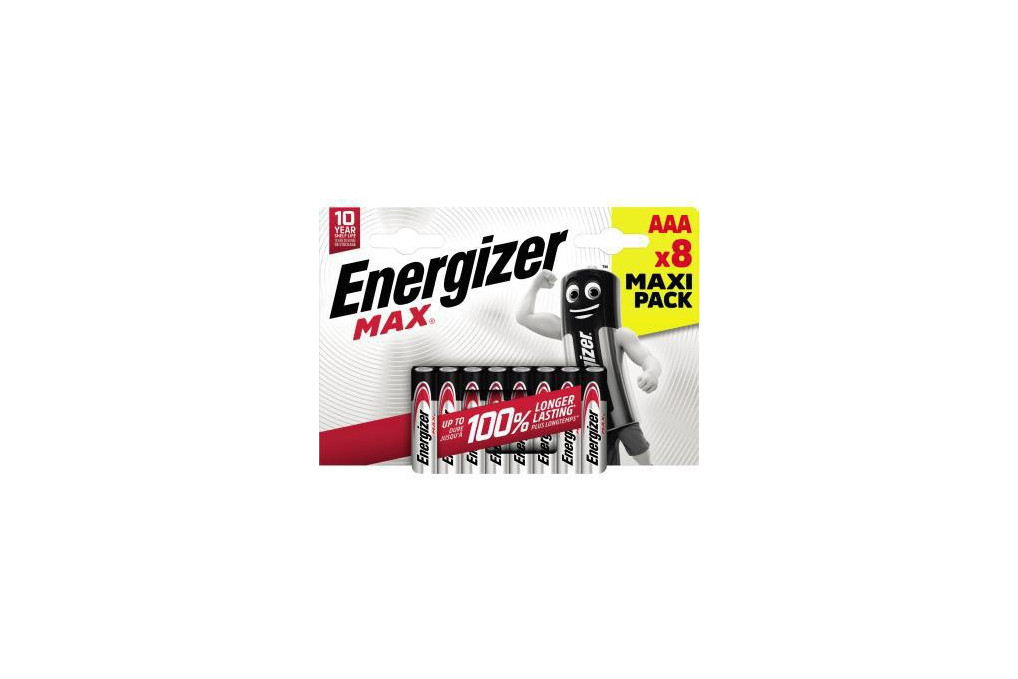 Energizer Batterie Max Alkaline E303324100 AAA LR03 8St. Energizer Batterie Max Alkaline E303324100 AAA LR03 8St.