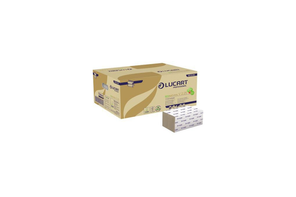 Eco Natural Papierhandtuch 863049 2lagig 21x25,3cm 3.800Blatt