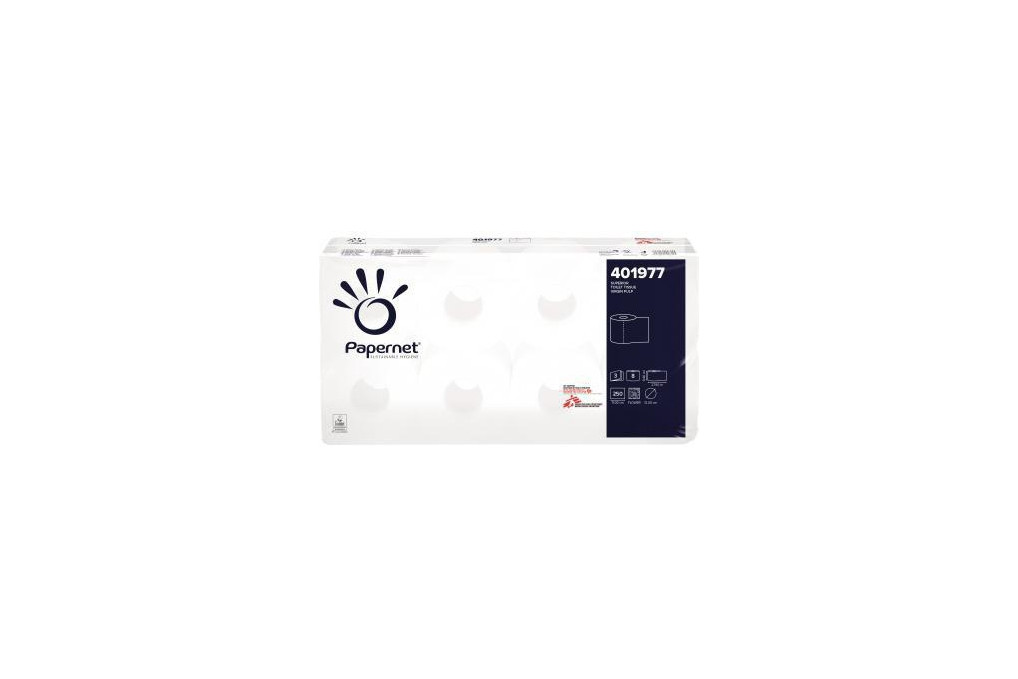 Papernet Toilettenpapier Topa 401977 3 lg Zellstoff 8 Ro. Pack.