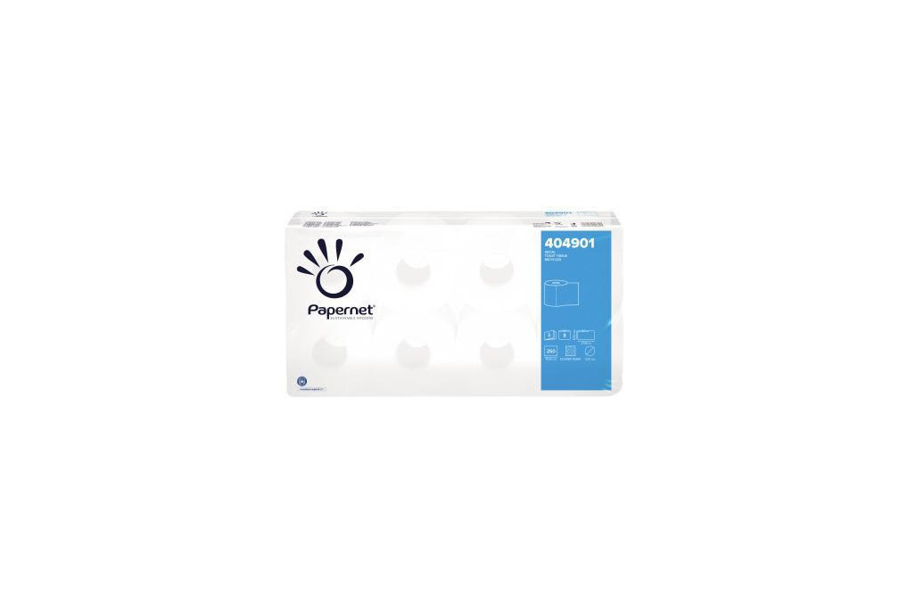 Papernet Toilettenpapier 404901 3lagig 250Blatt weiß 8 Rl. Pack.
