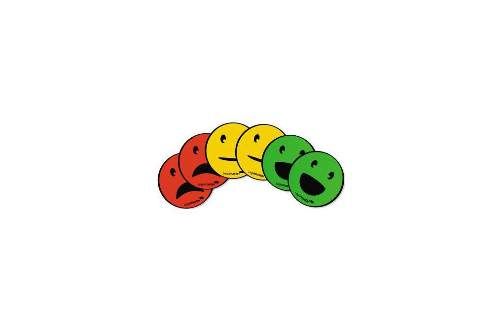 Legamaster Magnet Emoticon 7 123304 sort 50mm 6 St. Pack.