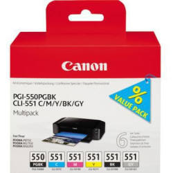 Canon Tintenpatrone 6496B005 PGI550 CLI551 6 St. Pack.