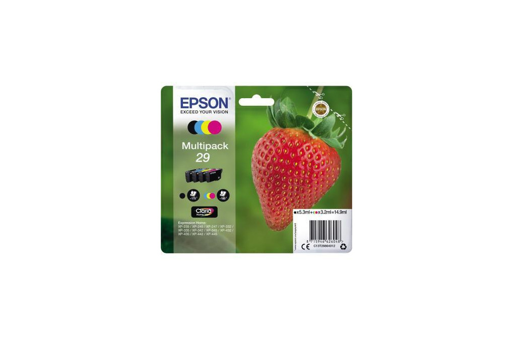 Epson Tintenpatrone C13T29864012 sw c m y 4 St. Pack.
