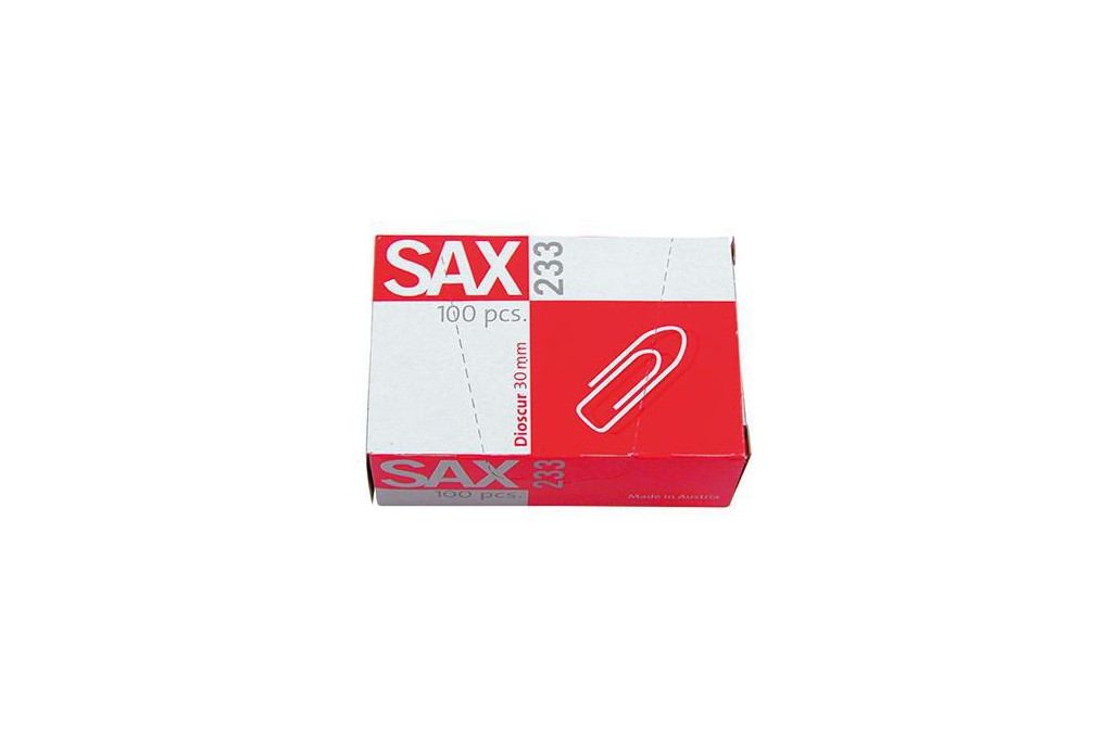 SAX Büroklammer 1 233 00 30mm verzinkt 100 St. Pack.