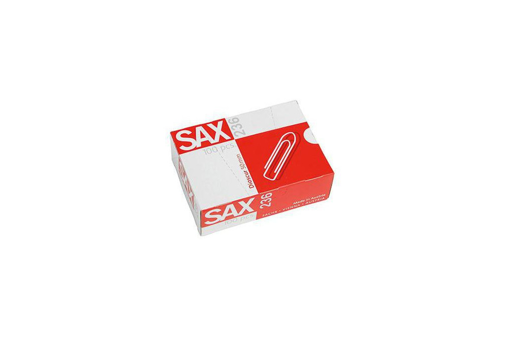 SAX Büroklammer 1 236 00 50mm verzinkt 100 St. Pack.