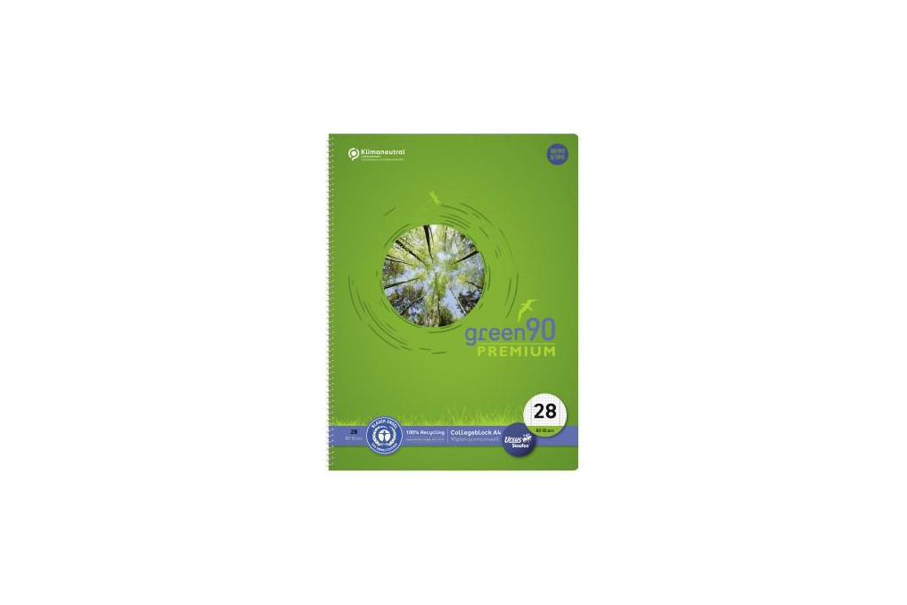 Staufen Collegeblock Green 040835028 DIN A4 90g kar. ws 80Bl