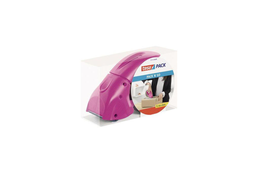 tesa Packbandabroller Pack n Go 51113 pink