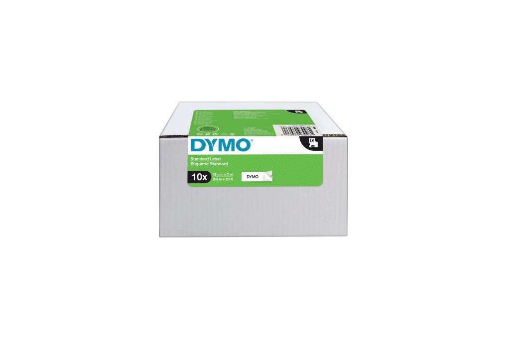 DYMO Schriftbandkassette D1 2093098 19mmx7m sw auf ws 10St.