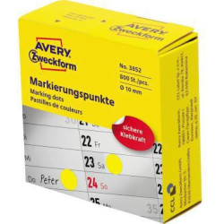 Avery Zweckform Markierungspunkt 3852 10mm gelb 800 St. Pack. Avery Zweckform Markierungspunkt 3852 10mm gelb 800 St. Pack.