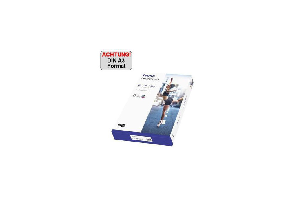 inapa tecno Kopierpapier Premium 2100011498 A3 80g 500 Bl. Pack.