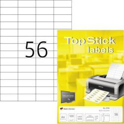 Etikett Top Stick 8700 52,5x21,2mm weiß 5.600 St. Pack.