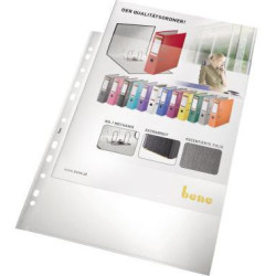 Bene Sichthülle 206225CL DIN A4 140mic o l offen PP tr 25 St. Pack. Bene Sichthülle 206225CL DIN A4 140mic o l offen PP tr 25 St. Pack.