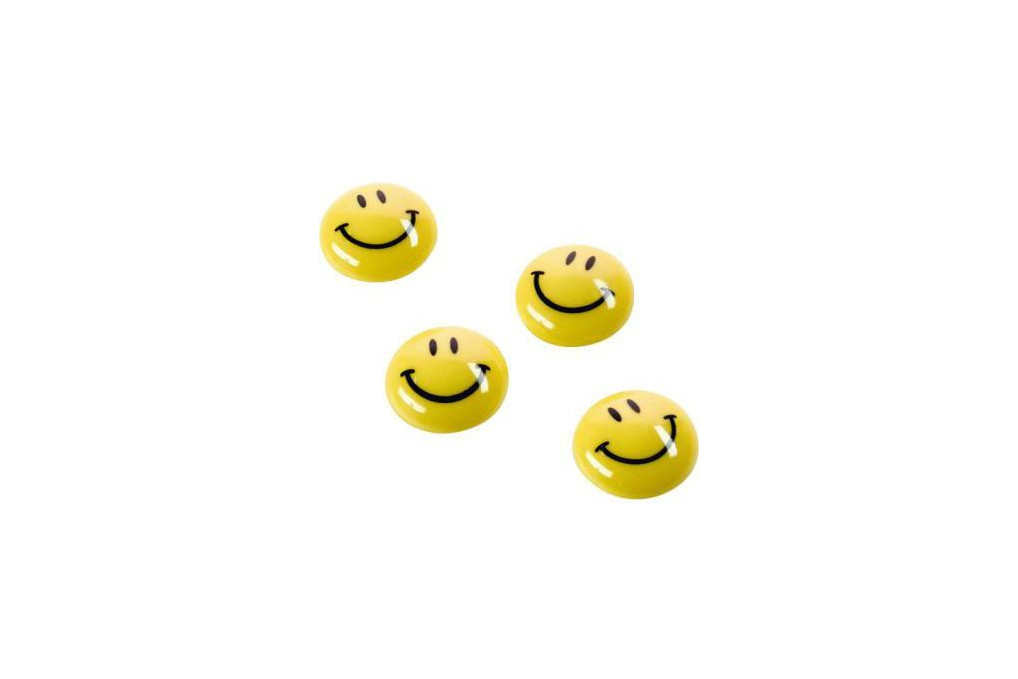 magnetoplan Magnet Smilies 16673 40mm gelb 4 St. Pack