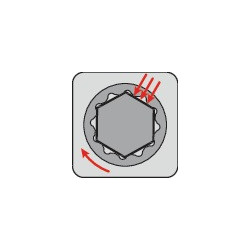 Ringmaulschlüssel SW 5,5mm L.100mm Form B CV Stahl TECWERK