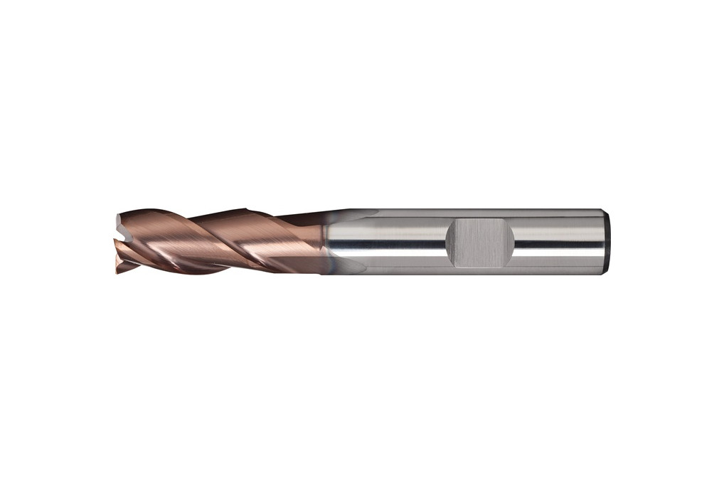Bohrnutenfräser DIN 6527L TypN D.3mm VHM TiAlN HB Z.3 lang TECWERK