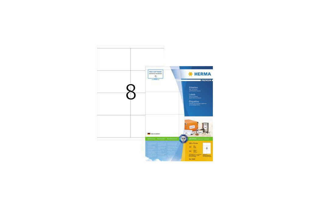 HERMA Etikett PREMIUM 4426 105x70mm weiß 800 St. Pack.