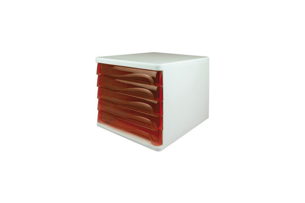 helit Schubladenbox economy H6129420 DIN A4 C4 l.gr rt.tr