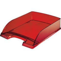 Leitz Briefablage Transparent Plus 52260028 DIN A4 PS dunkelrot