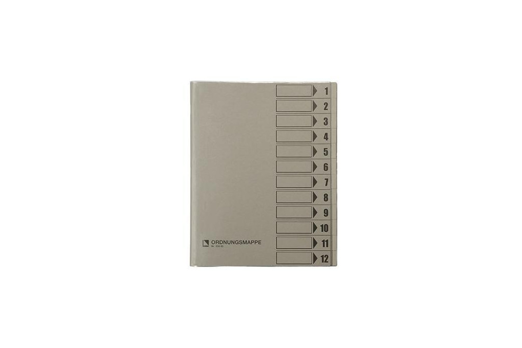 Bene Ordnungsmappe 83800GR DIN A4 12Fächer grau Bene Ordnungsmappe 83800GR DIN A4 12Fächer grau
