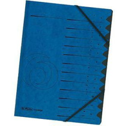 Herlitz Ordnungsmappe 10843316 DIN A4 12 Fächer Karton blau
