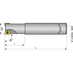 Schaftfräser D.25mm vern.m.IK Z.4 APKT 10 TECWERK