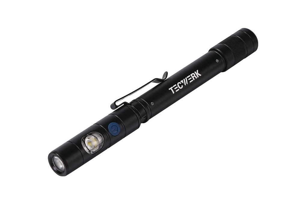 LED Stiftleuchte Li ion 90m blau schwarz TECWERK