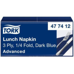 Tork Serviette 477412 33x33cm 3lg. 1 4 Falz dunkelblau 150 St. Pack.