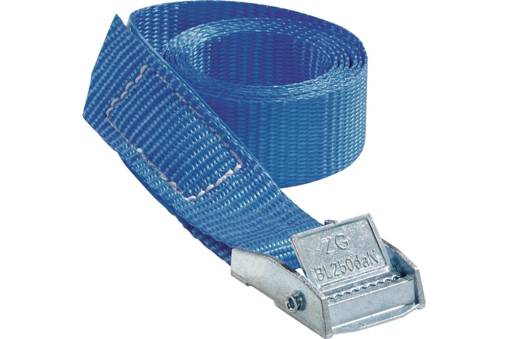Zurrgurt DIN EN 12195 2 L.1m B.25mm m.Klemmschl.LC U 250 daN 5 St.TECWERK