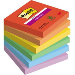 Post it Haftnotiz 654 6SS PLAY 76x76mm 90Blatt 6St.