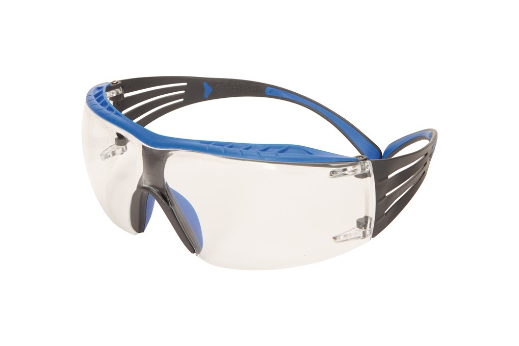 Schutzbrille SecureFit™ 400X EN 166 Bügel blau grau,Scheibe klar PC 3M