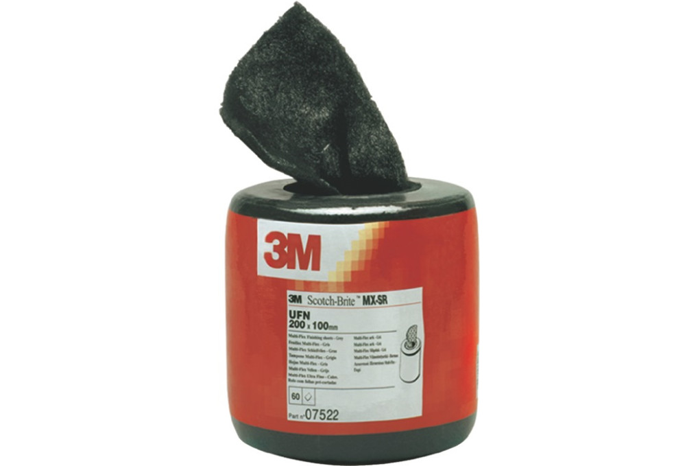 Schleifvliesrolle MX SR L.6m B.100mm ultra fine grau 3M