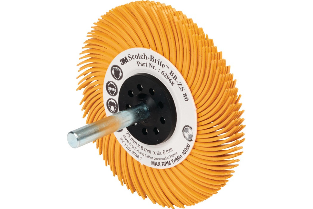 Radialbürstenscheibe BB ZS Typ C D.50,8mm K.80 gelb 15000min ¹ 3M