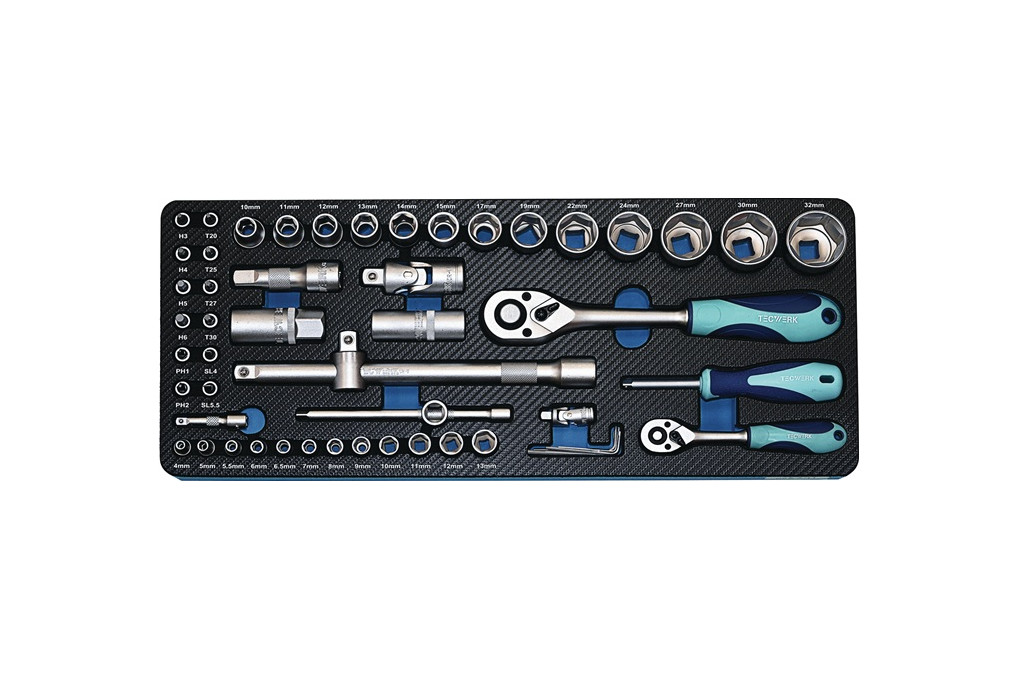 Steckschlüsselsatz 55 tlg.1 4 1 2 Zoll SW 4 32mm Z.20 36 6KT TECWERK
